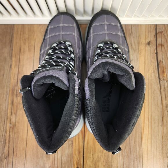 Eddie Bauer Hosmer Mens Sz 10 M Gray Black Outdoors Track Quilted Hiking Boots - Picture 5 of 10